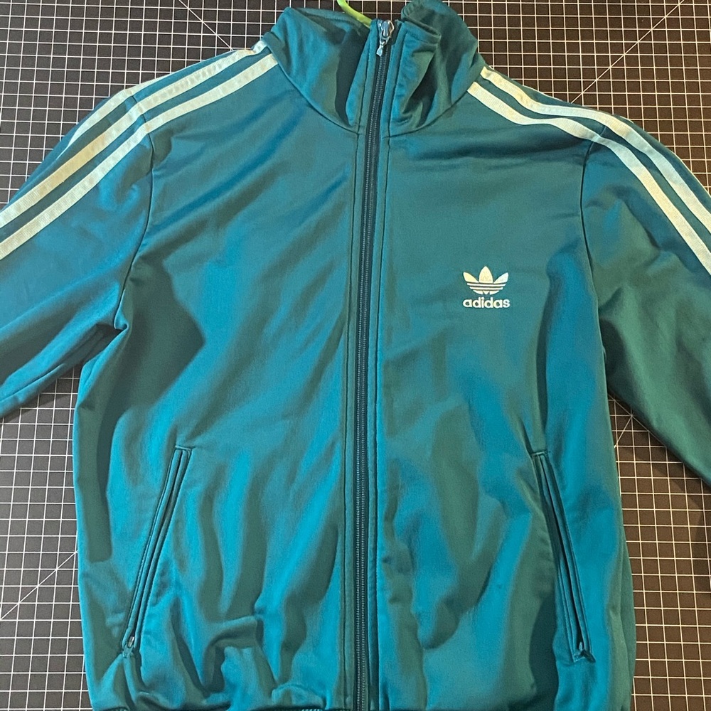 Adidas turquoise jacket (large adult)